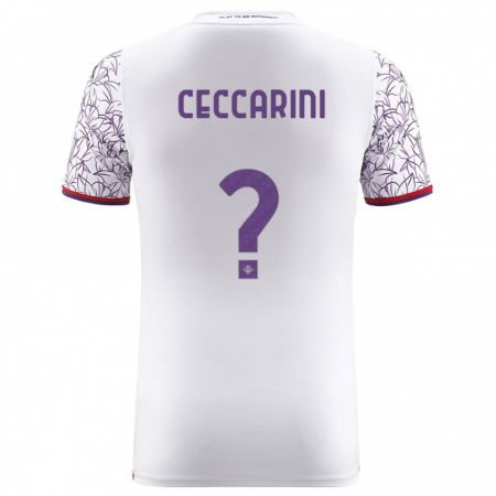 Kandiny Uomo Maglia Mattia Ceccarini #0 Bianco Kit Gara Away 2023/24 Maglietta