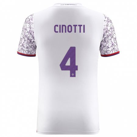 Kandiny Uomo Maglia Norma Cinotti #4 Bianco Kit Gara Away 2023/24 Maglietta