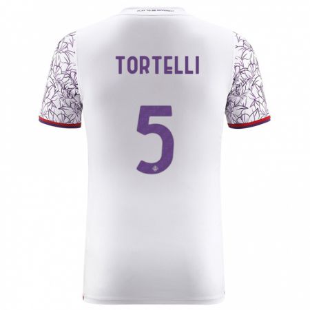 Kandiny Uomo Maglia Alice Tortelli #5 Bianco Kit Gara Away 2023/24 Maglietta