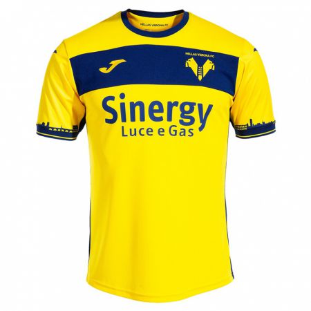 Kandiny Uomo Maglia Anna Catelli #22 Giallo Kit Gara Away 2023/24 Maglietta