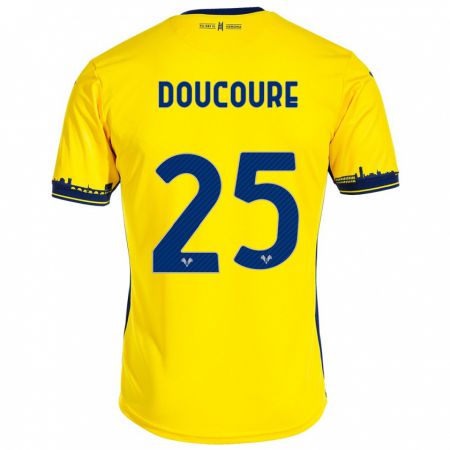 Kandiny Uomo Maglia Mamedi Doucouré #25 Giallo Kit Gara Away 2023/24 Maglietta