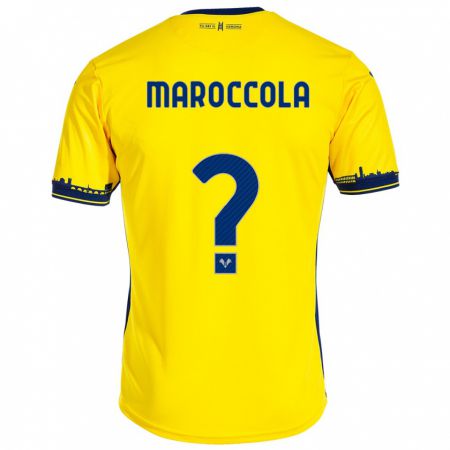 Kandiny Uomo Maglia Francesco Maroccola #0 Giallo Kit Gara Away 2023/24 Maglietta