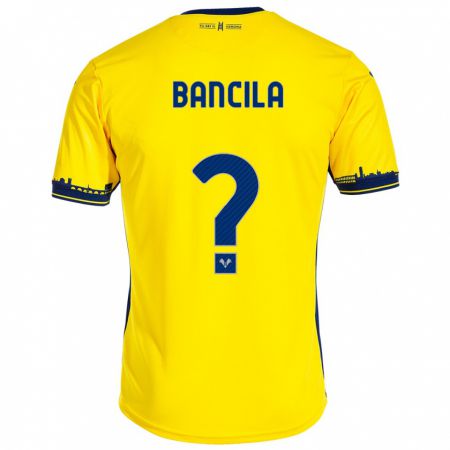 Kandiny Uomo Maglia Darius Bancila #0 Giallo Kit Gara Away 2023/24 Maglietta