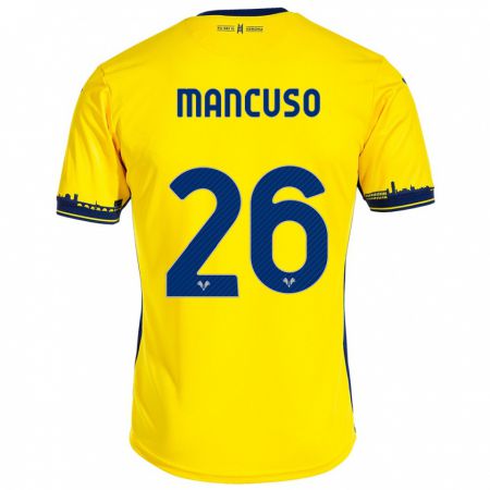 Kandiny Uomo Maglia Giulia Mancuso #26 Giallo Kit Gara Away 2023/24 Maglietta