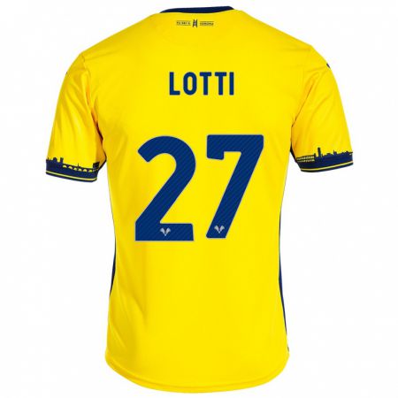 Kandiny Uomo Maglia Irene Lotti #27 Giallo Kit Gara Away 2023/24 Maglietta