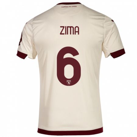 Kandiny Uomo Maglia David Zima #6 Champagne Kit Gara Away 2023/24 Maglietta