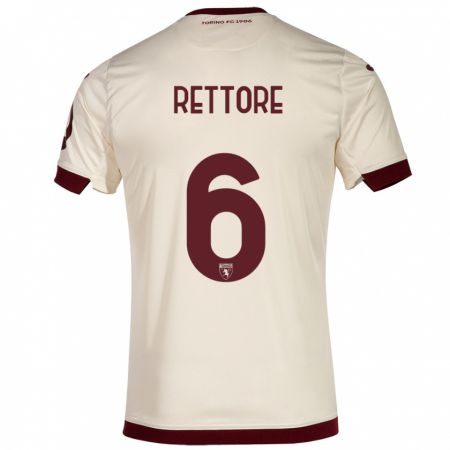 Kandiny Uomo Maglia Mirko Rettore #6 Champagne Kit Gara Away 2023/24 Maglietta