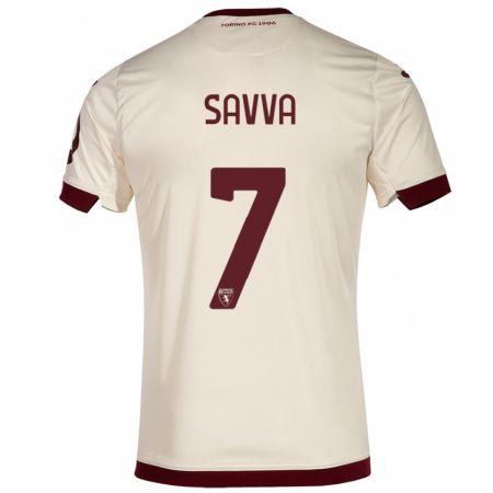 Kandiny Uomo Maglia Zanos Savva #7 Champagne Kit Gara Away 2023/24 Maglietta