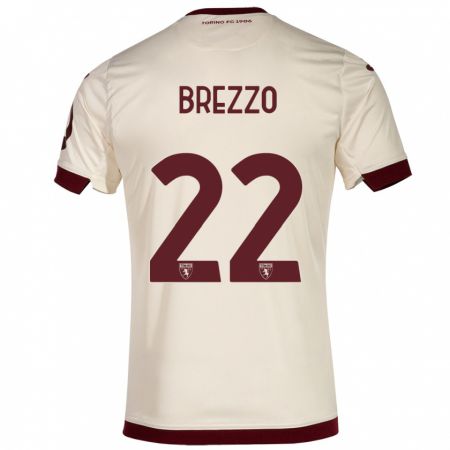 Kandiny Heren Matteo Brezzo #22 Champagne Uitshirt Uittenue 2023/24 T-Shirt België