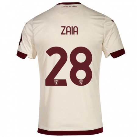 Kandiny Uomo Maglia Edoardo Zaia #28 Champagne Kit Gara Away 2023/24 Maglietta