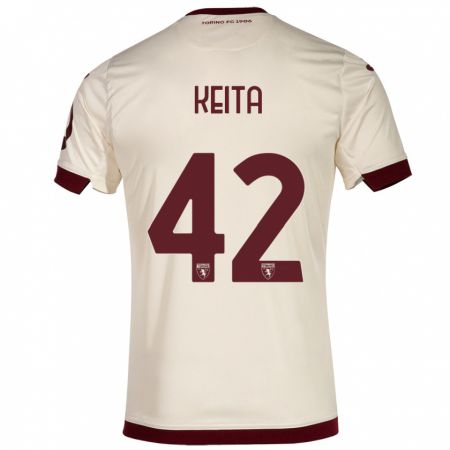 Kandiny Uomo Maglia Karamoko Keita #42 Champagne Kit Gara Away 2023/24 Maglietta