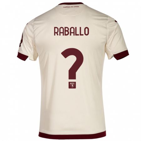 Kandiny Uomo Maglia Alessio Raballo #0 Champagne Kit Gara Away 2023/24 Maglietta