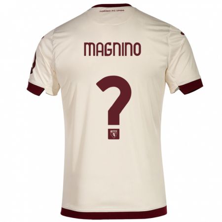 Kandiny Uomo Maglia Emanuele Magnino #0 Champagne Kit Gara Away 2023/24 Maglietta