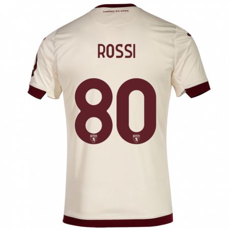 Kandiny Uomo Maglia Simone Rossi #80 Champagne Kit Gara Away 2023/24 Maglietta