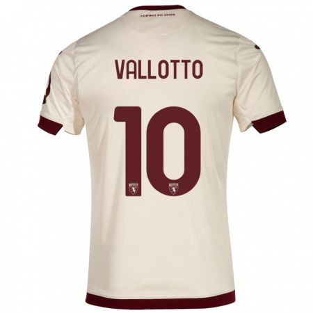 Kandiny Uomo Maglia Greta Vallotto #10 Champagne Kit Gara Away 2023/24 Maglietta