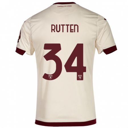 Kandiny Herren Jill Rutten #34 Sekt Auswärtstrikot Trikot 2023/24 T-Shirt Österreich