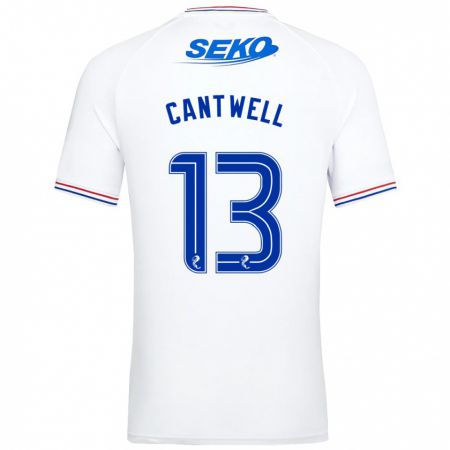 Kandiny Uomo Maglia Todd Cantwell #13 Bianco Kit Gara Away 2023/24 Maglietta