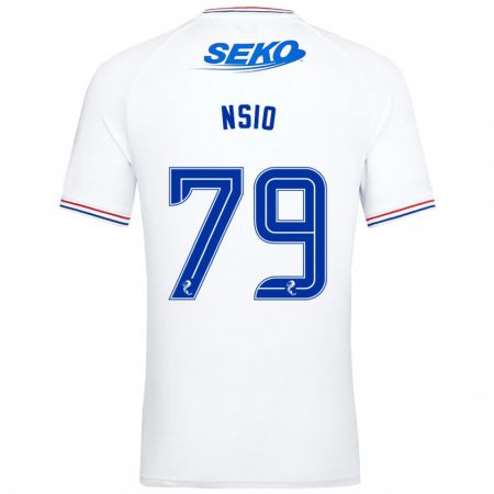 Kandiny Uomo Maglia Paul Nsio #79 Bianco Kit Gara Away 2023/24 Maglietta