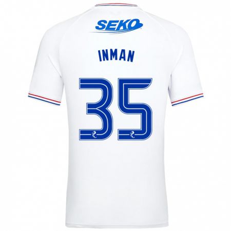 Kandiny Uomo Maglia Lucy Inman #35 Bianco Kit Gara Away 2023/24 Maglietta