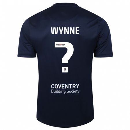 Kandiny Hombre Camiseta Joe Wynne #0 Rojo Azul Marino 2ª Equipación 2023/24 La Camisa