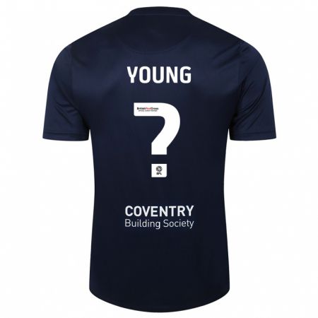 Kandiny Uomo Maglia Shay Young #0 Marina Rossa Kit Gara Away 2023/24 Maglietta