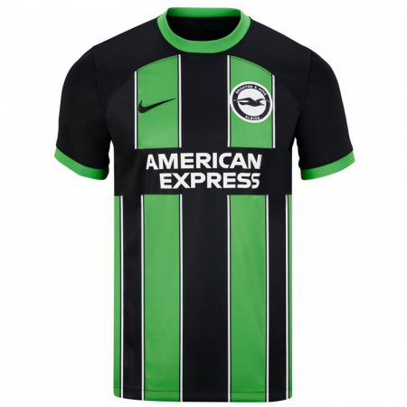 Kandiny Hombre Camiseta Danny Welbeck #18 Verde Negro 2ª Equipación 2023/24 La Camisa