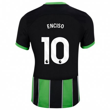 Kandiny Herren Julio Enciso #10 Schwarz Grün Auswärtstrikot Trikot 2023/24 T-Shirt Österreich