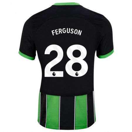 Kandiny Uomo Maglia Evan Ferguson #28 Nero Verde Kit Gara Away 2023/24 Maglietta