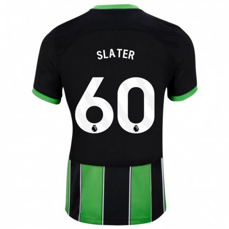 Kandiny Uomo Maglia Jacob Slater #60 Nero Verde Kit Gara Away 2023/24 Maglietta