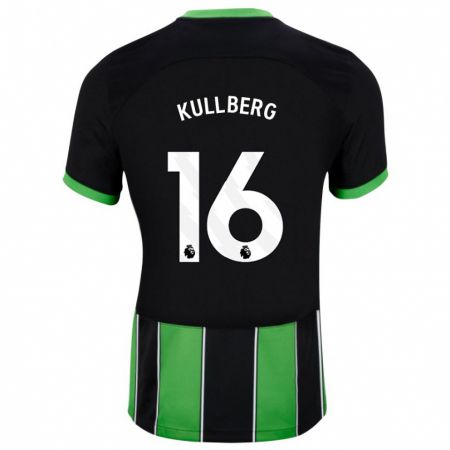 Kandiny Uomo Maglia Emma Nanny Charlotte Kullberg #16 Nero Verde Kit Gara Away 2023/24 Maglietta