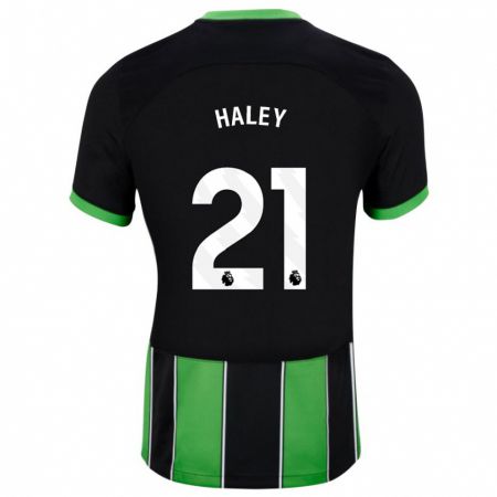 Kandiny Uomo Maglia Madison Haley #21 Nero Verde Kit Gara Away 2023/24 Maglietta