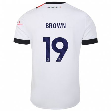 Kandiny Uomo Maglia Jacob Brown #19 Bianco Kit Gara Away 2023/24 Maglietta