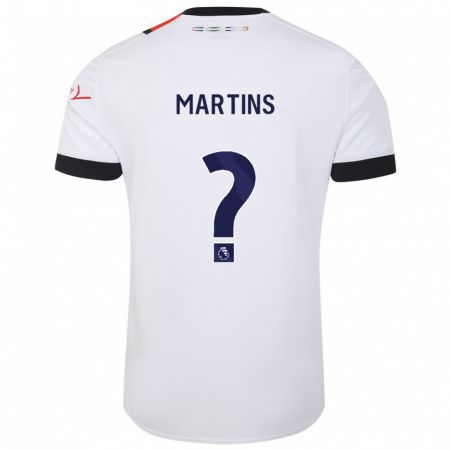 Kandiny Uomo Maglia Dominic Dos Santos Martins #0 Bianco Kit Gara Away 2023/24 Maglietta