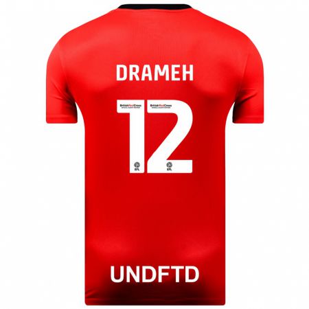 Kandiny Uomo Maglia Cody Drameh #12 Rosso Kit Gara Away 2023/24 Maglietta