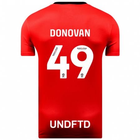 Kandiny Uomo Maglia Romelle Donovan #49 Rosso Kit Gara Away 2023/24 Maglietta