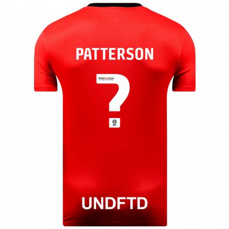 Kandiny Uomo Maglia Rico Patterson #0 Rosso Kit Gara Away 2023/24 Maglietta