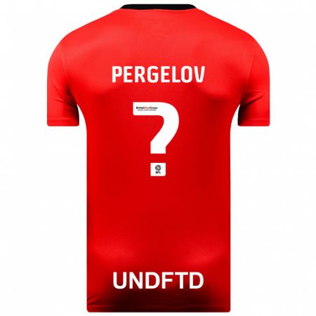 Kandiny Herren Stoyan Pergelov #0 Rot Auswärtstrikot Trikot 2023/24 T-Shirt Österreich