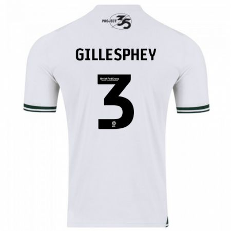 Kandiny Uomo Maglia Macaulay Gillesphey #3 Bianco Kit Gara Away 2023/24 Maglietta