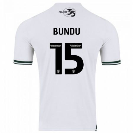 Kandiny Uomo Maglia Mustapha Bundu #15 Bianco Kit Gara Away 2023/24 Maglietta