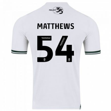 Kandiny Uomo Maglia Jack Matthews #54 Bianco Kit Gara Away 2023/24 Maglietta