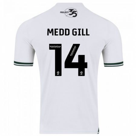 Kandiny Hombre Camiseta Tamsin Medd-Gill #14 Blanco 2ª Equipación 2023/24 La Camisa