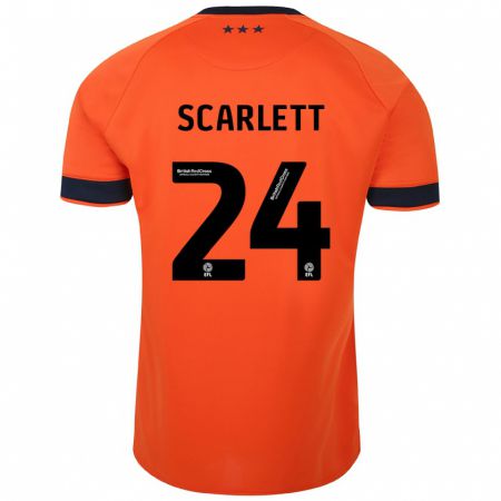 Kandiny Uomo Maglia Dane Scarlett #24 Arancia Kit Gara Away 2023/24 Maglietta