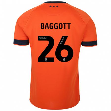 Kandiny Uomo Maglia Elkan Baggott #26 Arancia Kit Gara Away 2023/24 Maglietta