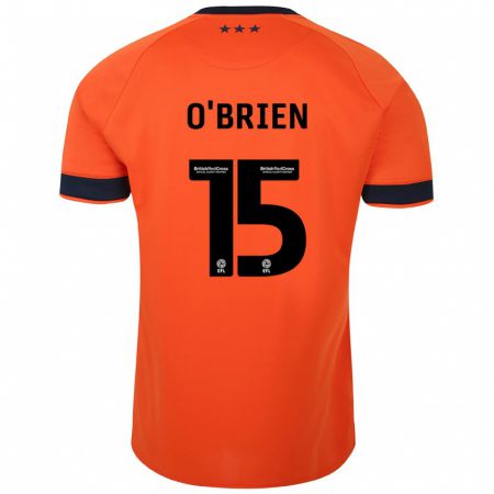 Kandiny Uomo Maglia Lucy O'brien #15 Arancia Kit Gara Away 2023/24 Maglietta