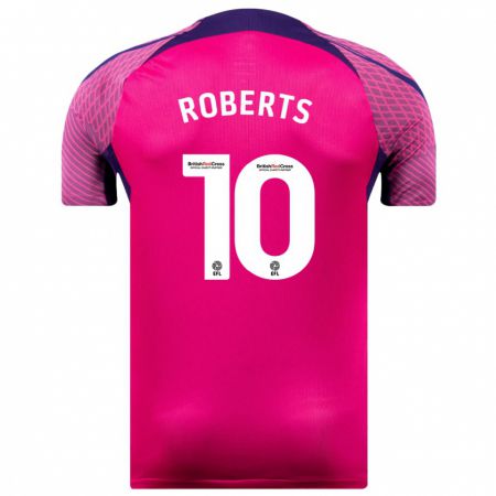 Kandiny Uomo Maglia Patrick Roberts #10 Porpora Kit Gara Away 2023/24 Maglietta