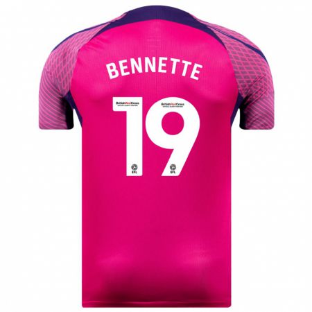 Kandiny Uomo Maglia Jewison Bennette #19 Porpora Kit Gara Away 2023/24 Maglietta