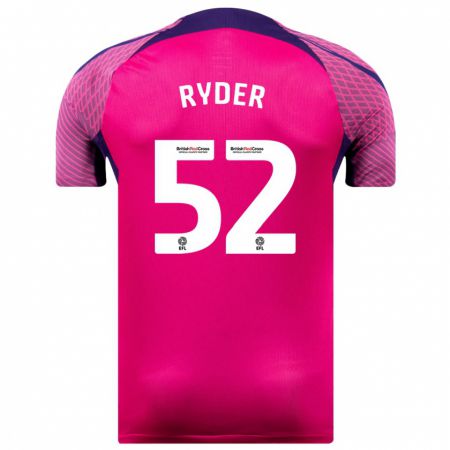 Kandiny Uomo Maglia Joe Ryder #52 Porpora Kit Gara Away 2023/24 Maglietta