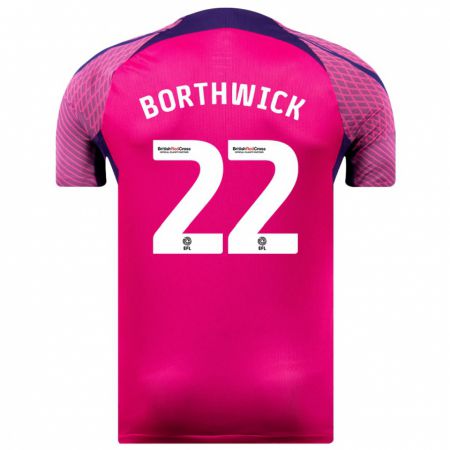 Kandiny Hombre Camiseta Megan Borthwick #22 Morado 2ª Equipación 2023/24 La Camisa