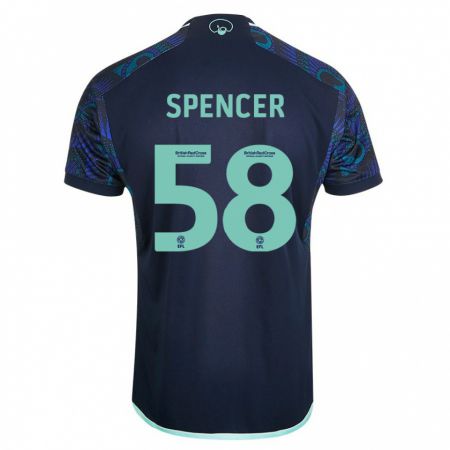 Kandiny Uomo Maglia Morten Spencer #58 Blu Kit Gara Away 2023/24 Maglietta