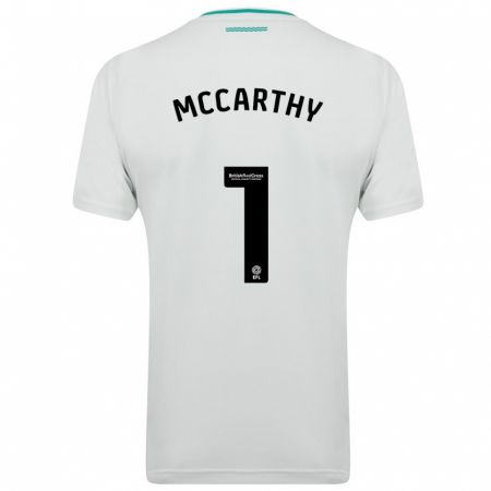 Kandiny Uomo Maglia Alex Mccarthy #1 Bianco Kit Gara Away 2023/24 Maglietta